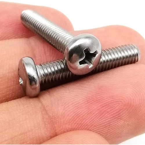 M2 x 5mm Phillips Pan Head Machine Screws (DIN 7985) - Stainless Steel 304 (A2-70)