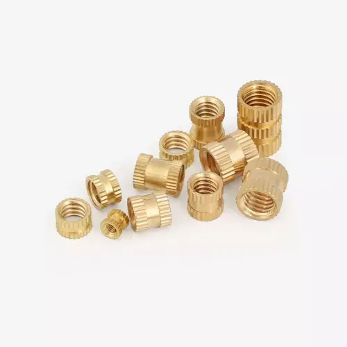 M2.5 x 6mm Brass Threaded Inserts - BRASS- CuZn37Pb3