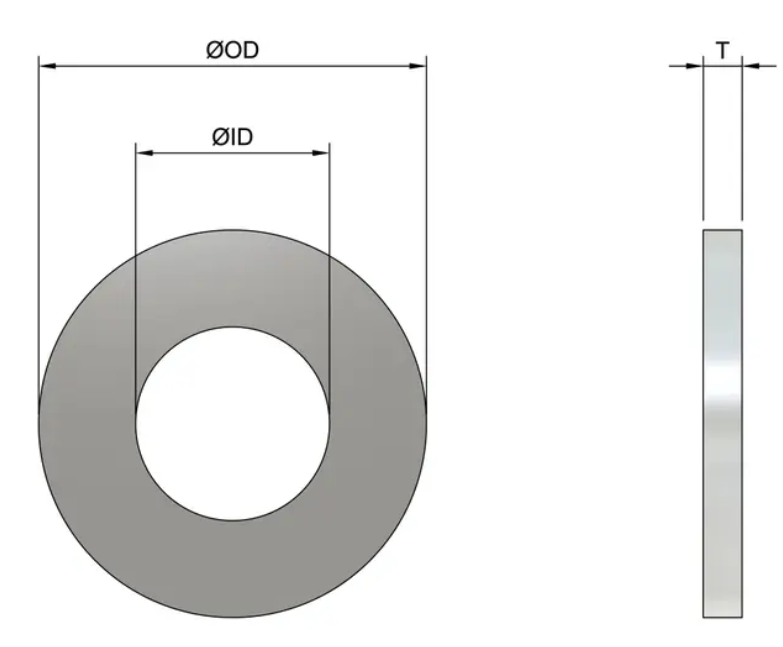 M18 (18mm)  Plain Washer (DIN 125) - Stainless Steel 304